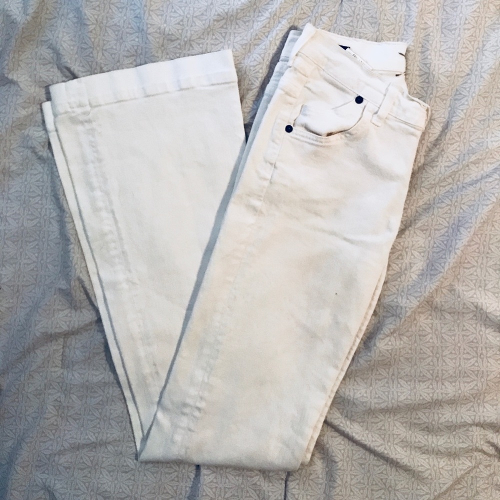 Citizens of Humanity High Rise Wide Flare WHITE